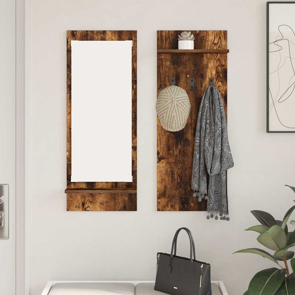 Wandmontierter nachttisch Geräucherte Eiche 70 x 10 x 90 cm