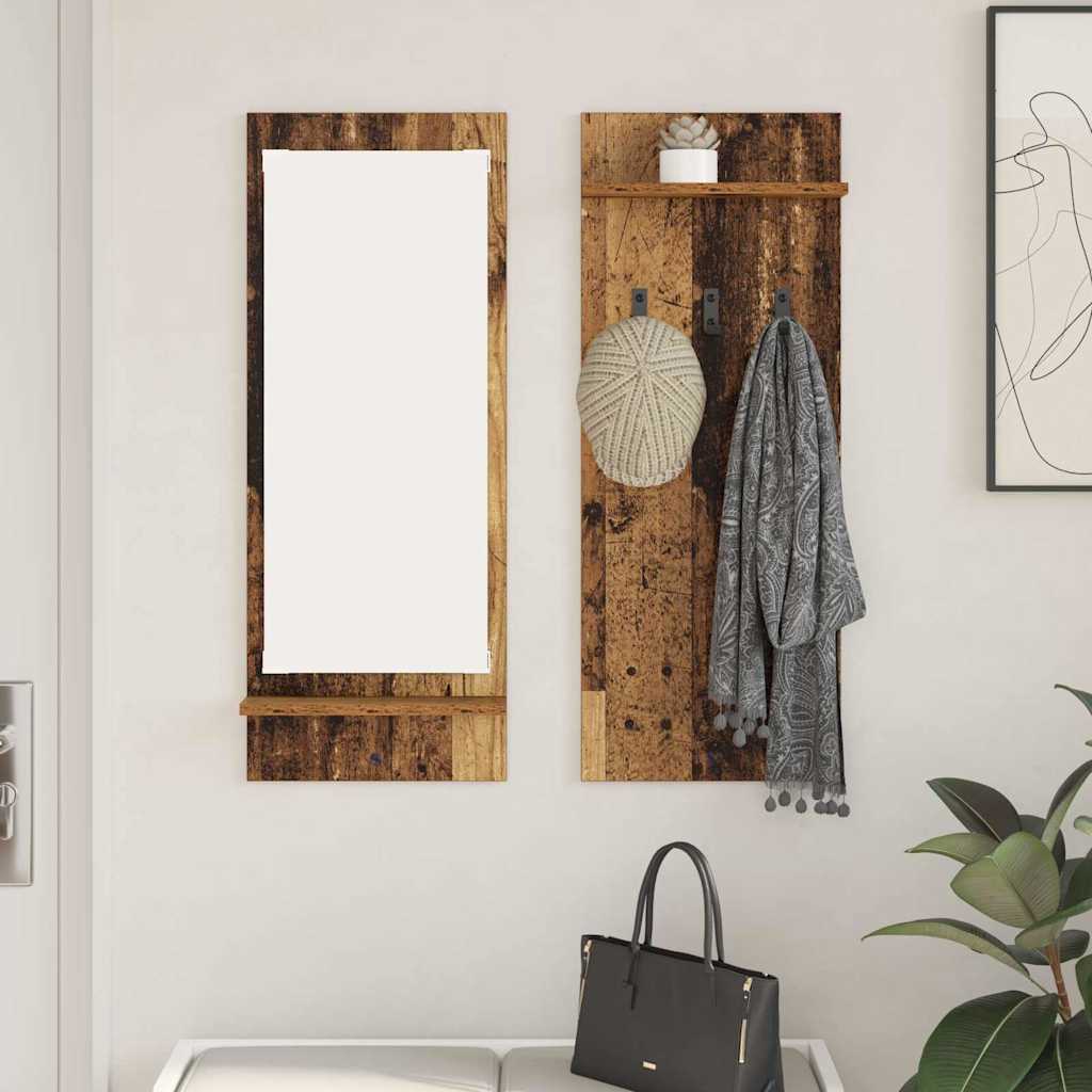 Wandmontierter nachttisch Altholz 70 x 10 x 90 cm Holzwerkstoff