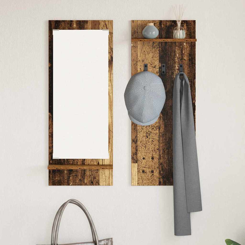 Wandmontierter nachttisch Altholz 70 x 10 x 90 cm Holzwerkstoff