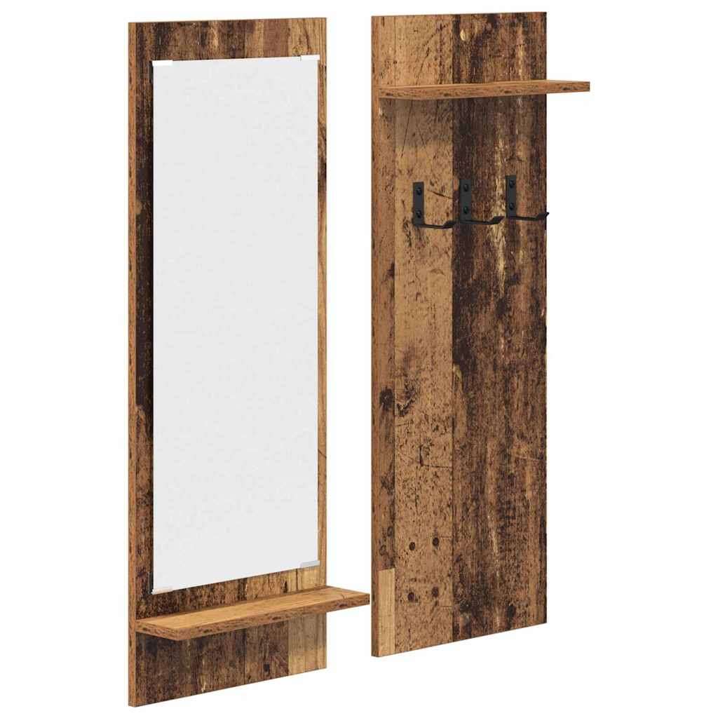 Wandmontierter nachttisch Altholz 70 x 10 x 90 cm Holzwerkstoff