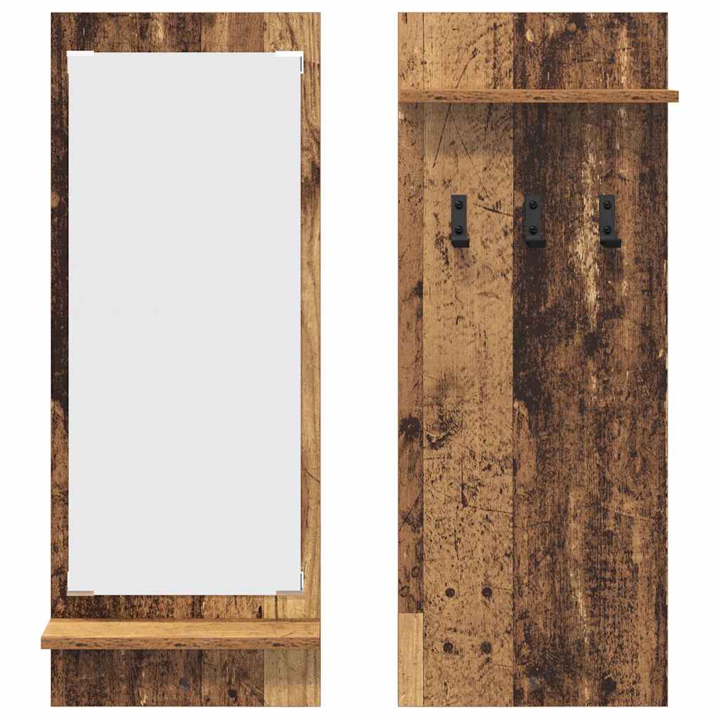 Wandmontierter nachttisch Altholz 70 x 10 x 90 cm Holzwerkstoff