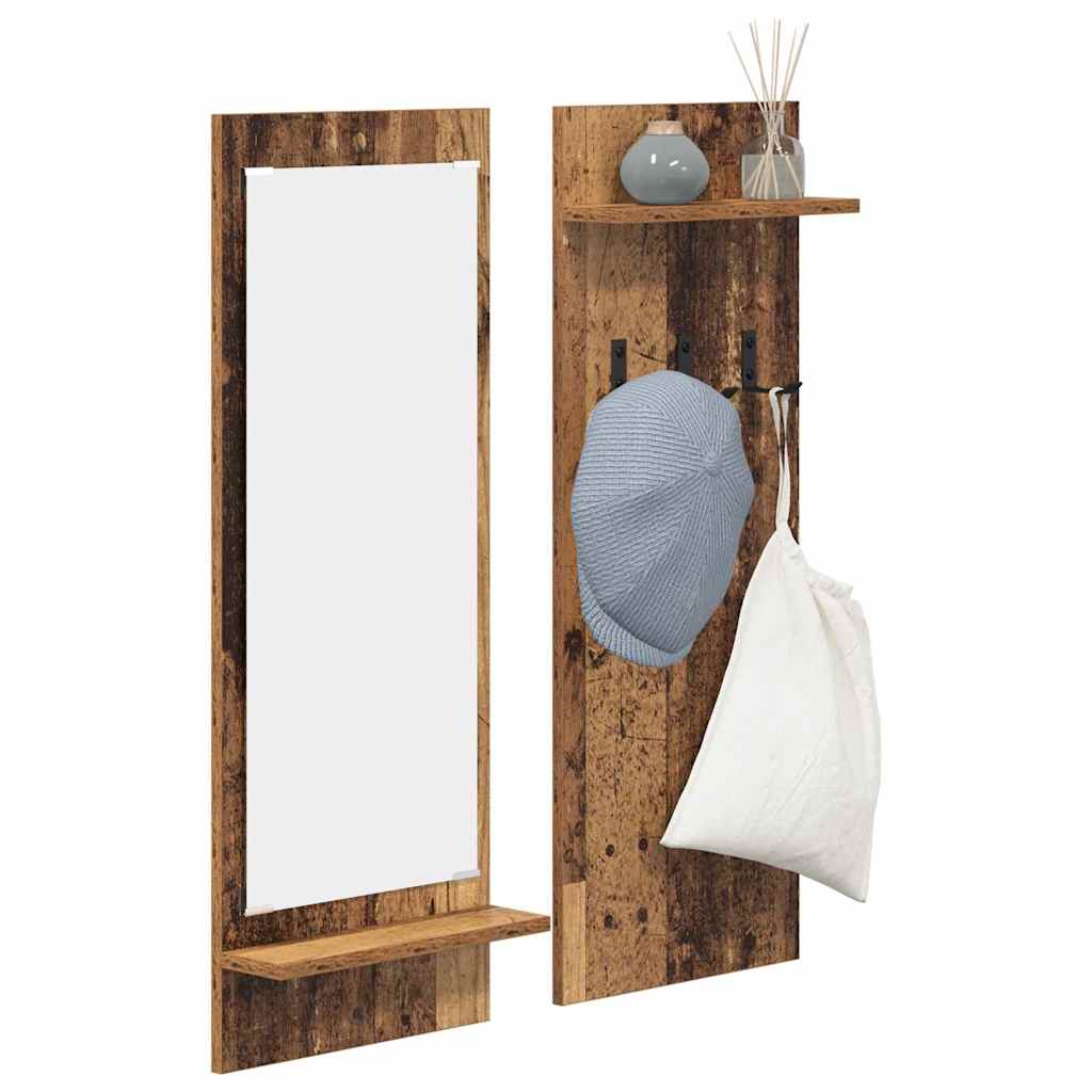 Wandmontierter nachttisch Altholz 70 x 10 x 90 cm Holzwerkstoff