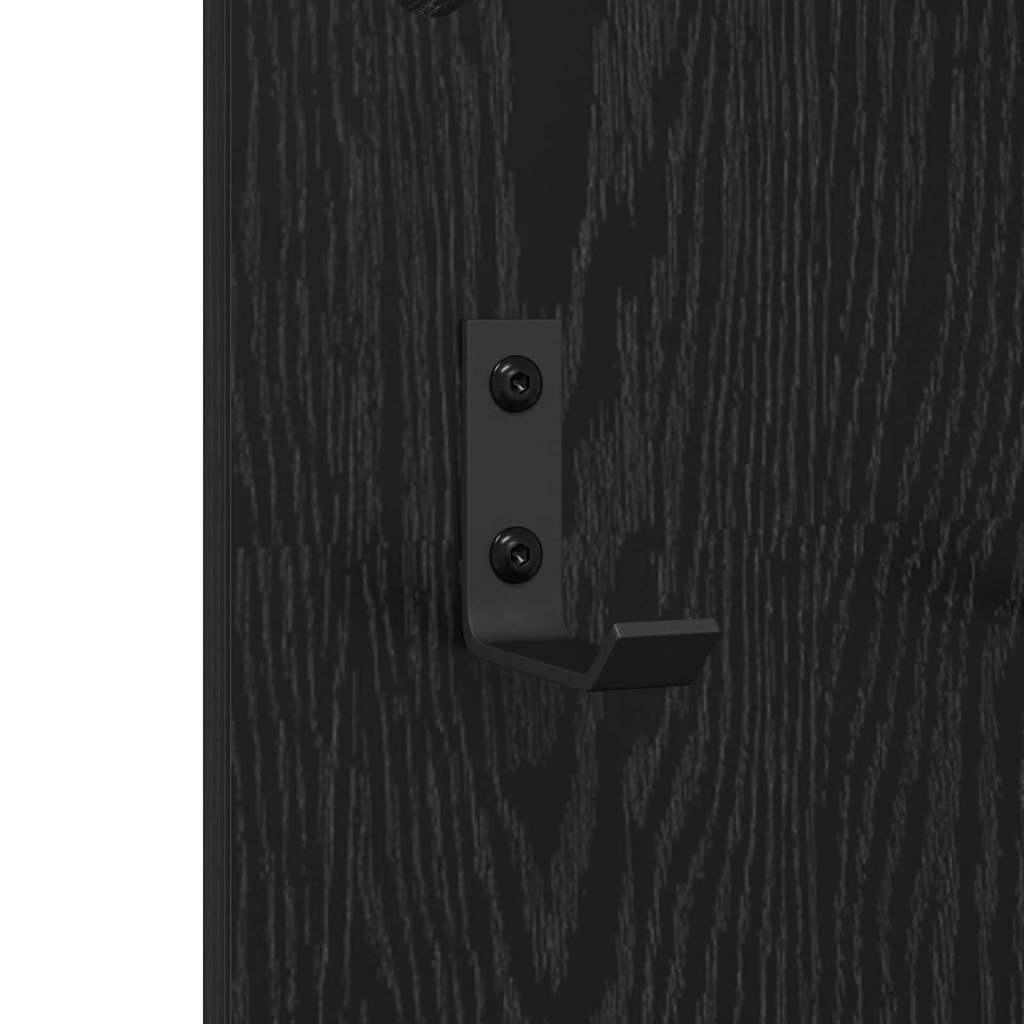 Wandmontierter nachttisch Schwarz Eichen-Optik 96 x 1,5 x 90 cm