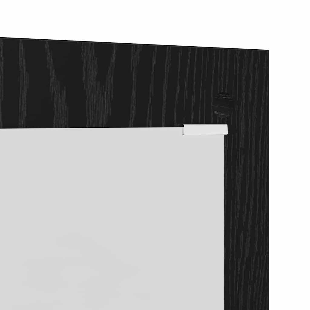Wandmontierter nachttisch Schwarz Eichen-Optik 96 x 1,5 x 90 cm