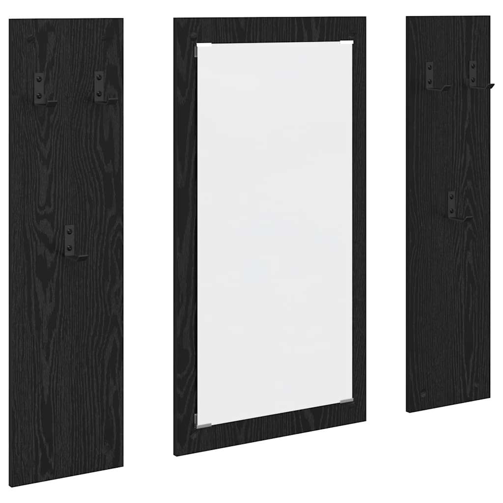 Wandmontierter nachttisch Schwarz Eichen-Optik 96 x 1,5 x 90 cm