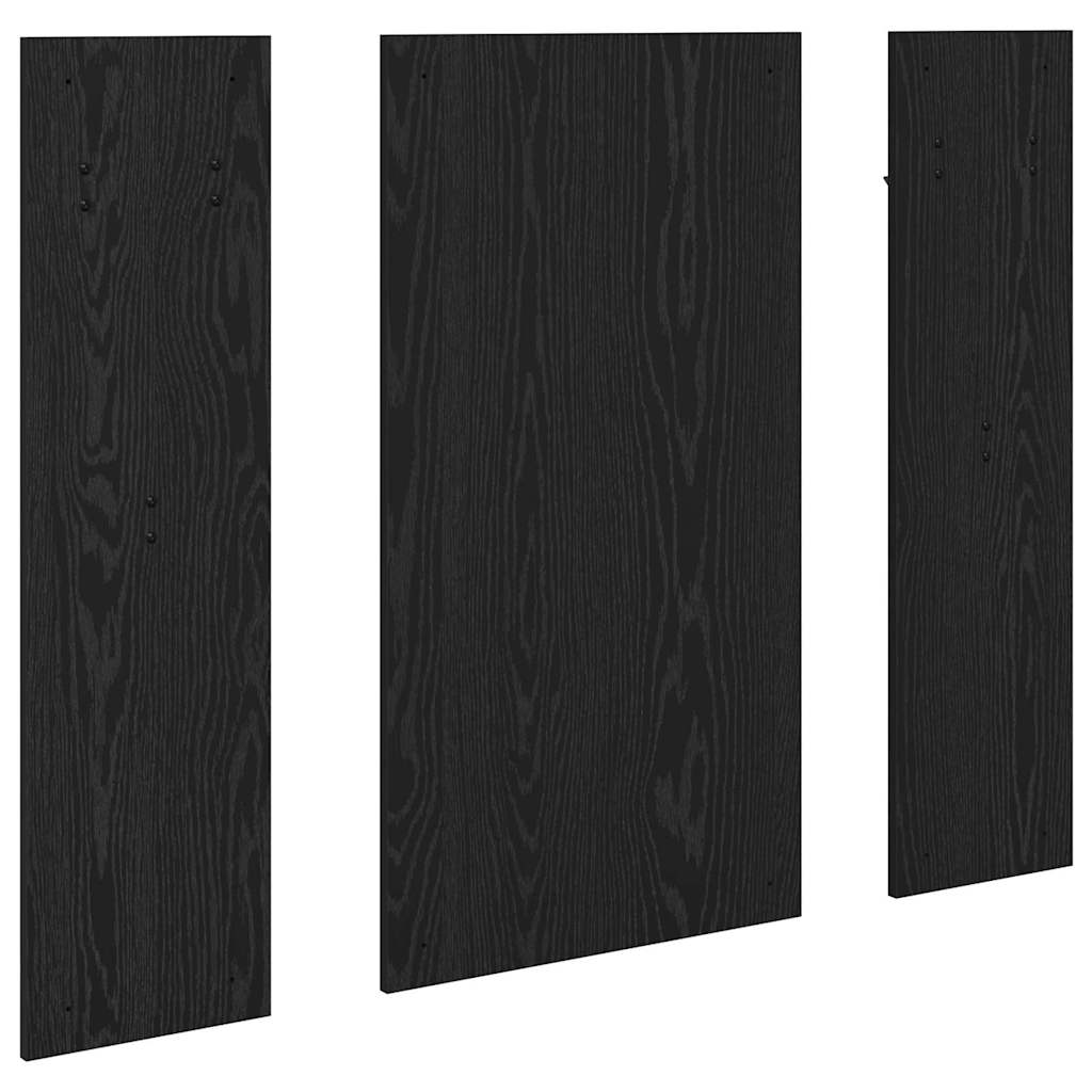 Wandmontierter nachttisch Schwarz Eichen-Optik 96 x 1,5 x 90 cm