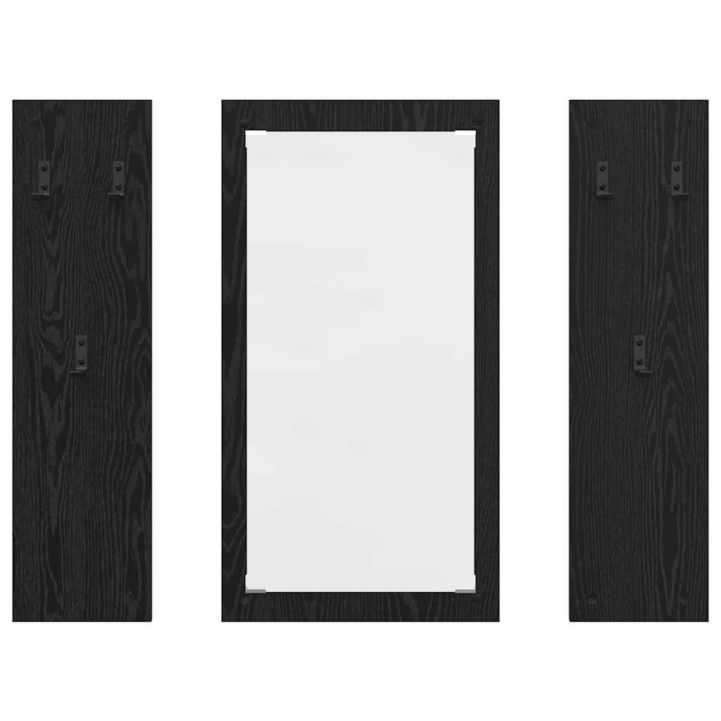 Wandmontierter nachttisch Schwarz Eichen-Optik 96 x 1,5 x 90 cm