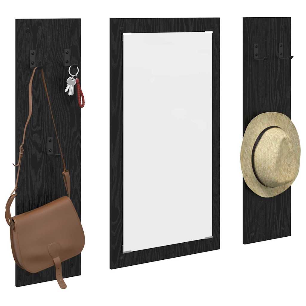 Wandmontierter nachttisch Schwarz Eichen-Optik 96 x 1,5 x 90 cm