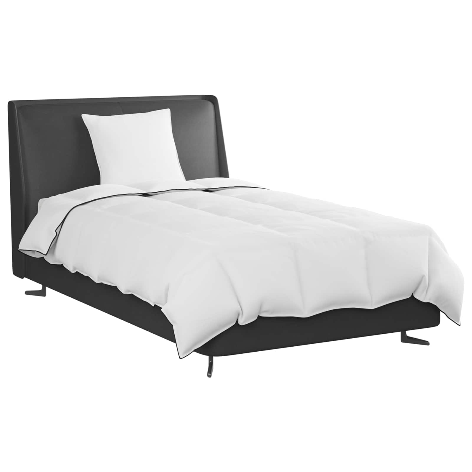 Winterbettdecke mit Kissen 2 pcs Weiß Daunenfeder