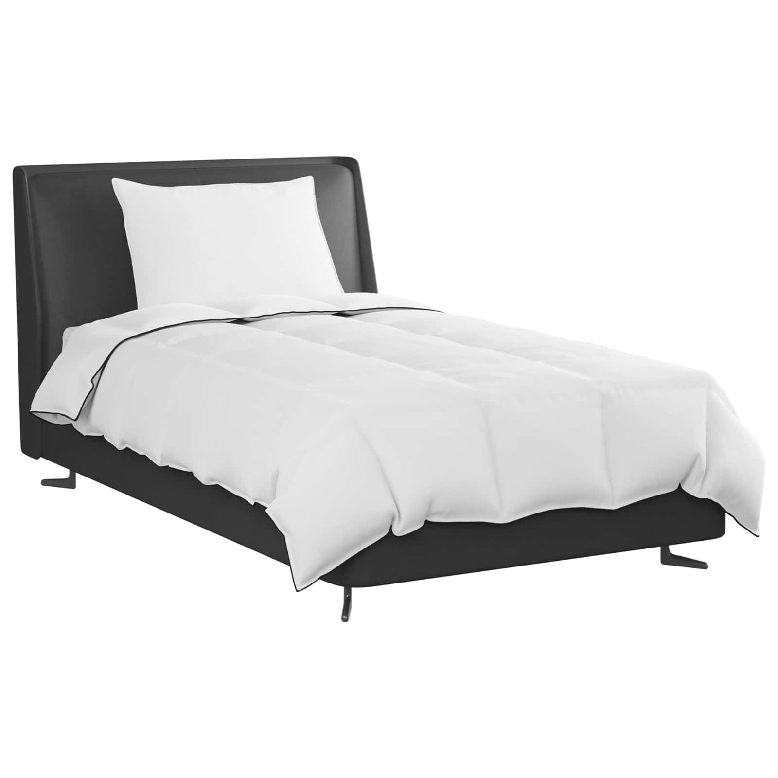 Winterbettdecke mit Kissen 2 pcs Weiß Daunenfeder