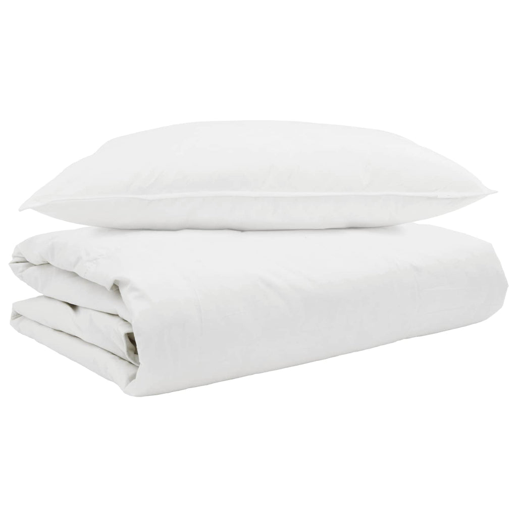 Sommerdecke mit Kissen 2 pcs Weiß Daunenfeder