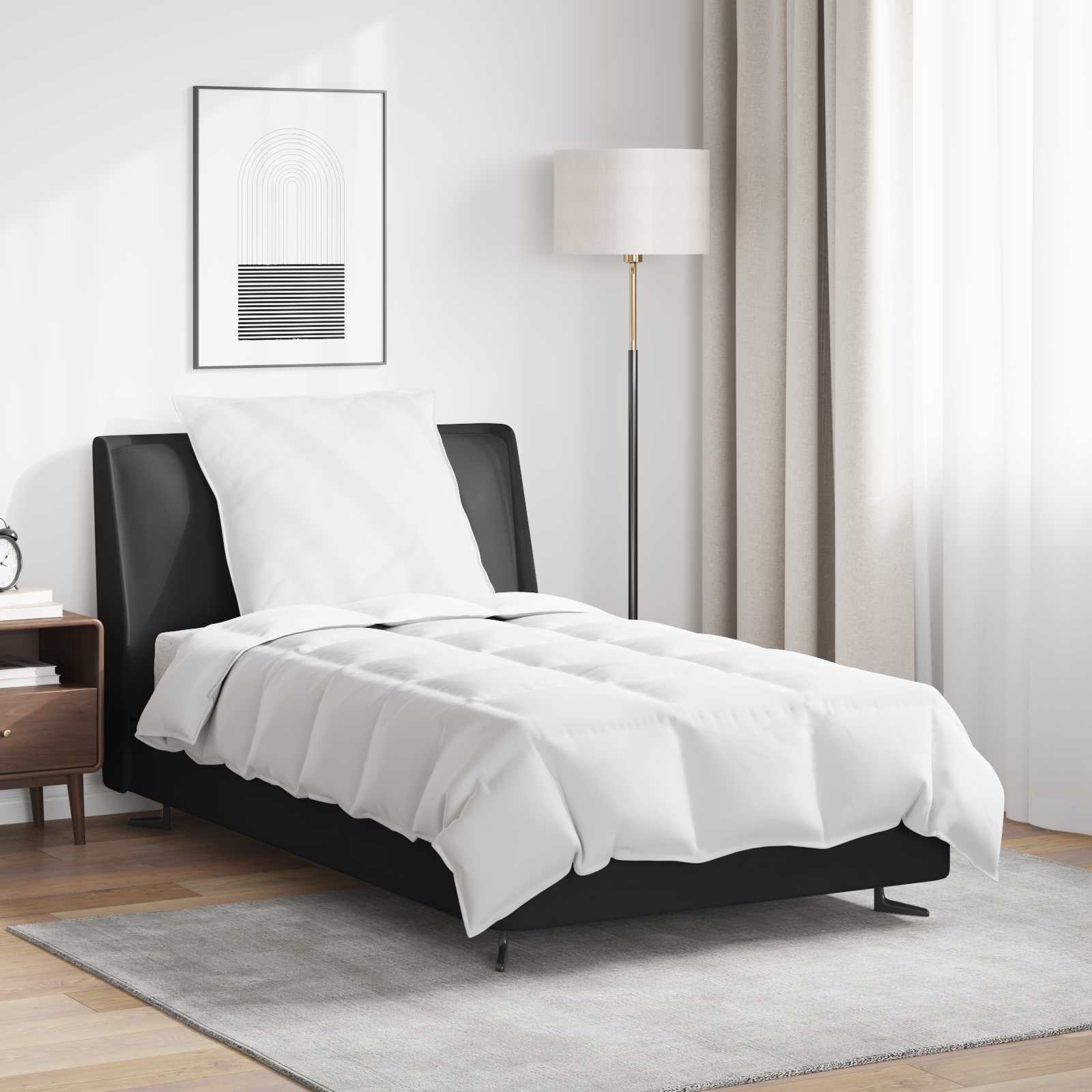 Sommerdecke mit Kissen 2 pcs Weiß Daunenfeder