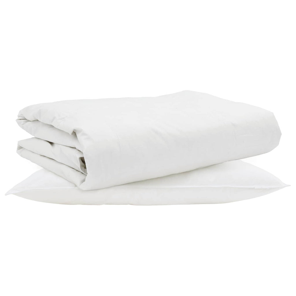 Sommerdecke mit Kissen 2 pcs Weiß Daunenfeder