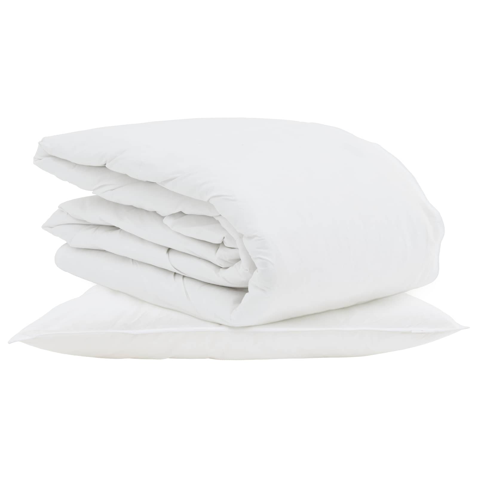 Sommerdecke mit Kissen 2 pcs Weiß Daunenfeder