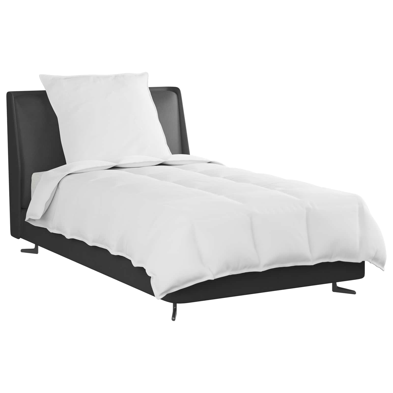 2-in-1 Bettdecke mit Kissen 2 pcs Weiß Daunenfeder