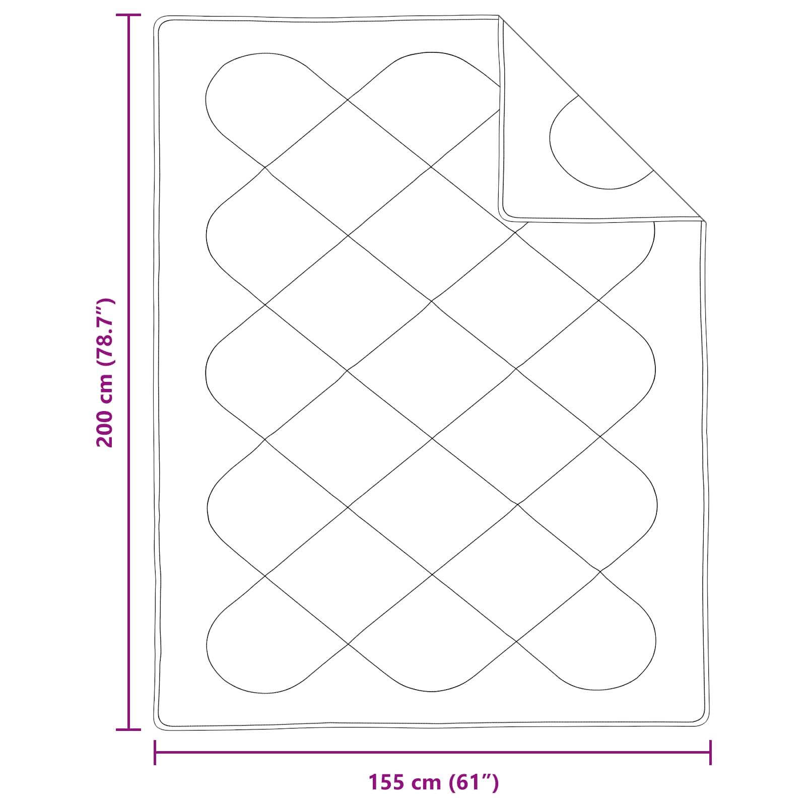 Sommerdecke mit Kissen 2 pcs Weiß Mikrofaser