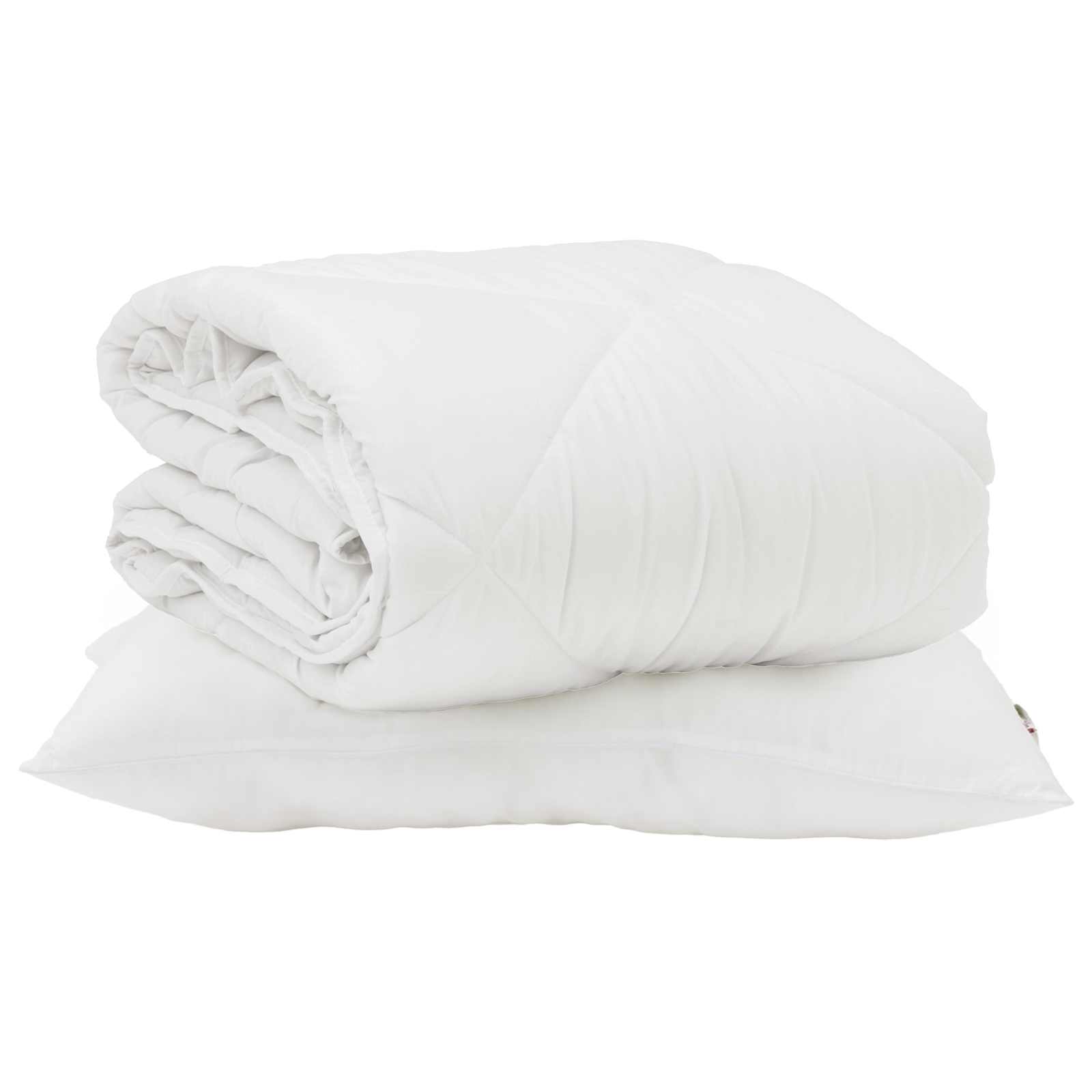 Sommerdecke mit Kissen 2 pcs Weiß Mikrofaser