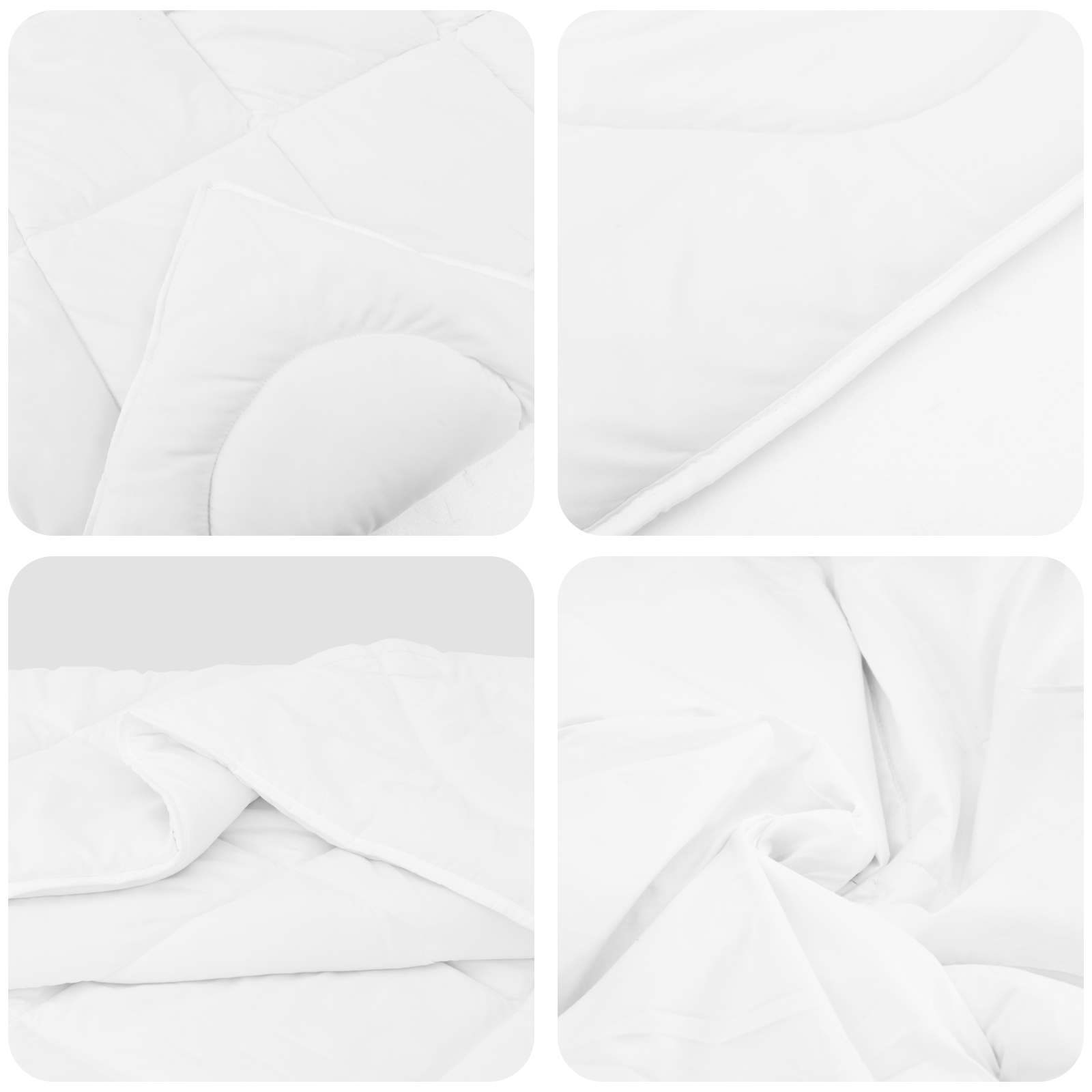 Sommerdecke mit Kissen 2 pcs Weiß Mikrofaser