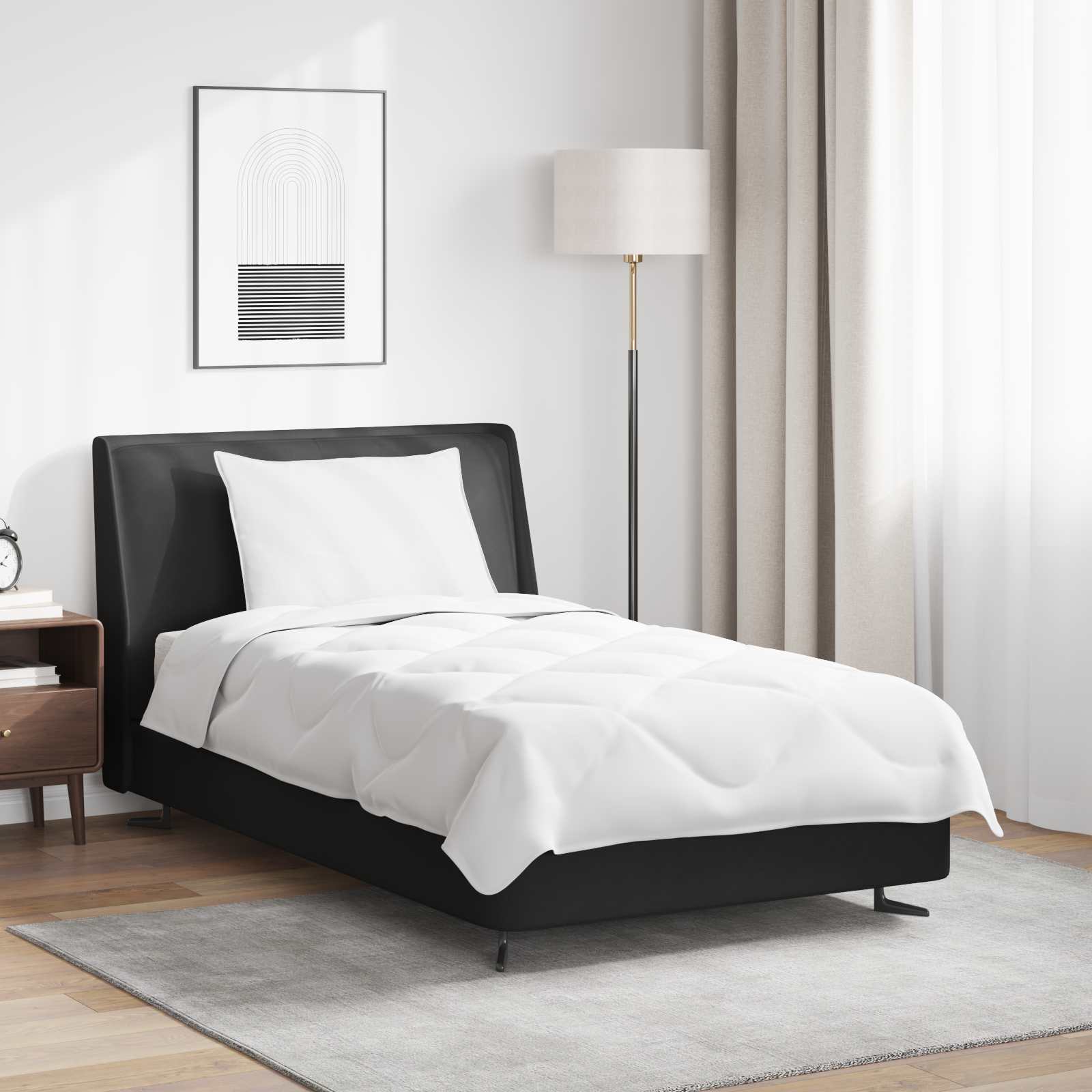 Sommerdecke mit Kissen 2 pcs Weiß Mikrofaser