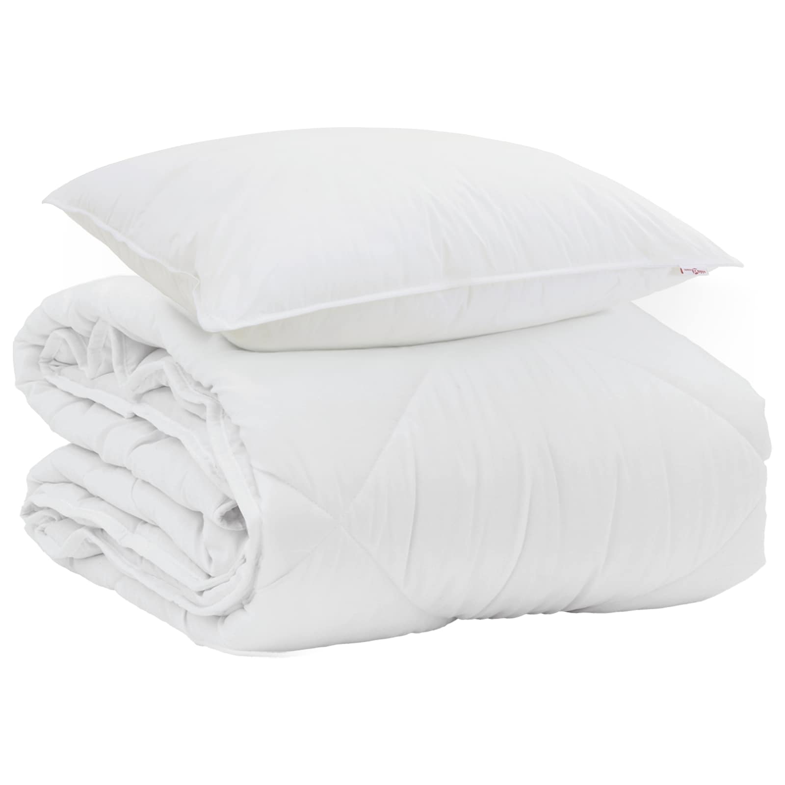 Sommerdecke mit Kissen 2 pcs Weiß Mikrofaser