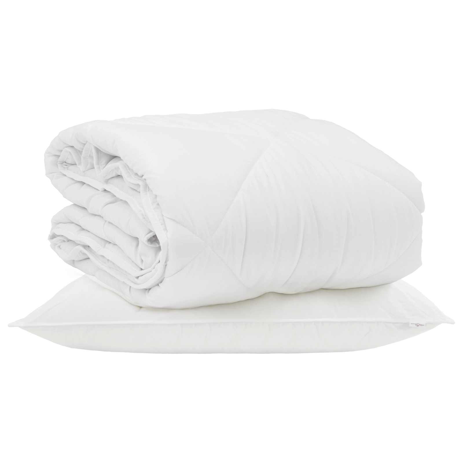 Sommerdecke mit Kissen 2 pcs Weiß Mikrofaser