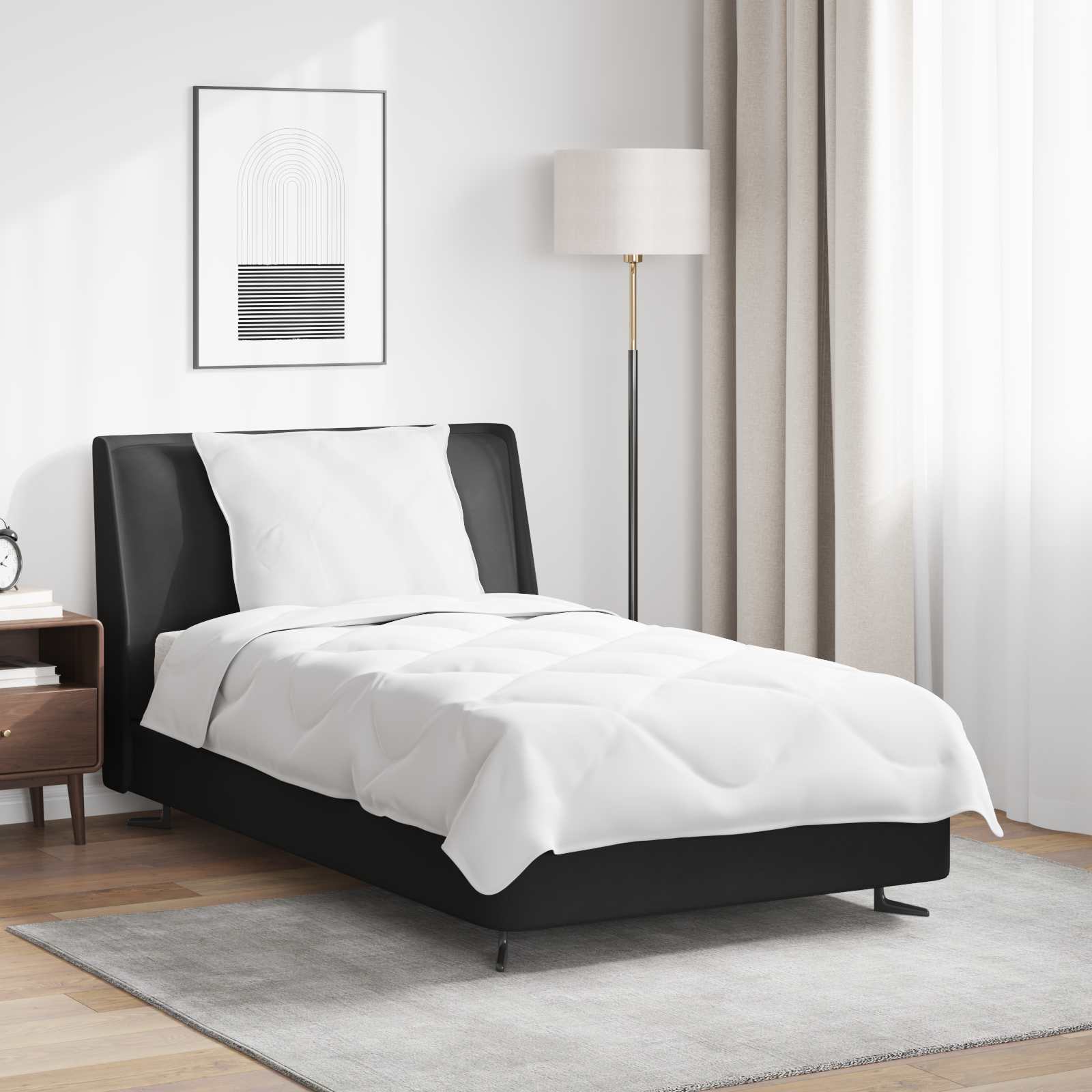 Sommerdecke mit Kissen 2 pcs Weiß Mikrofaser