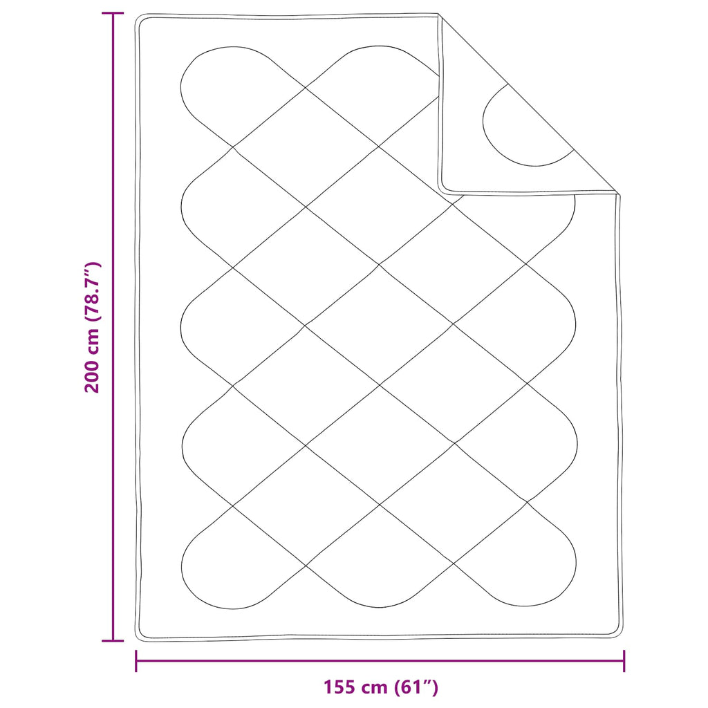 Sommerdecke mit Kissen 2 pcs Weiß Mikrofaser