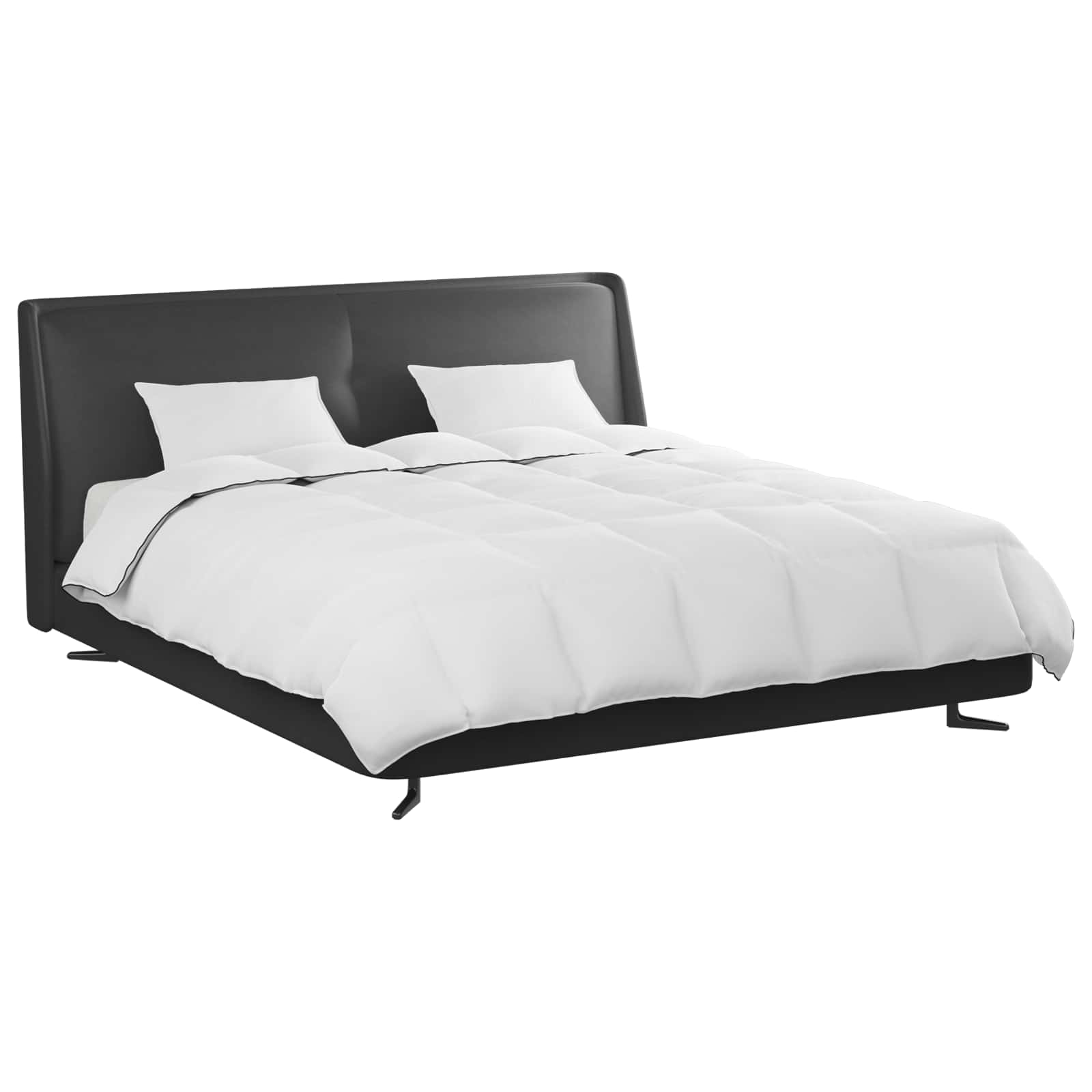 Winterbettdecke mit Kissen 3 pcs Weiß Daunenfeder