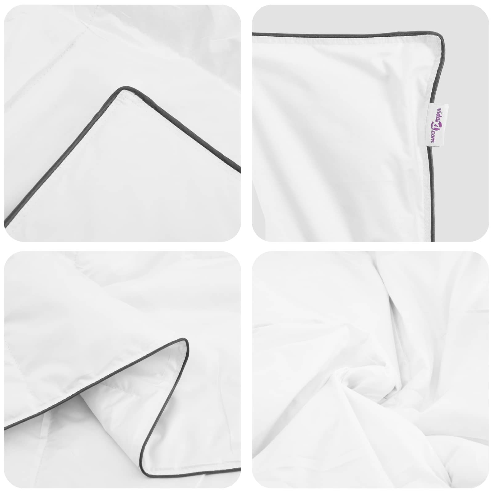 Winterbettdecke mit Kissen 3 pcs Weiß Daunenfeder