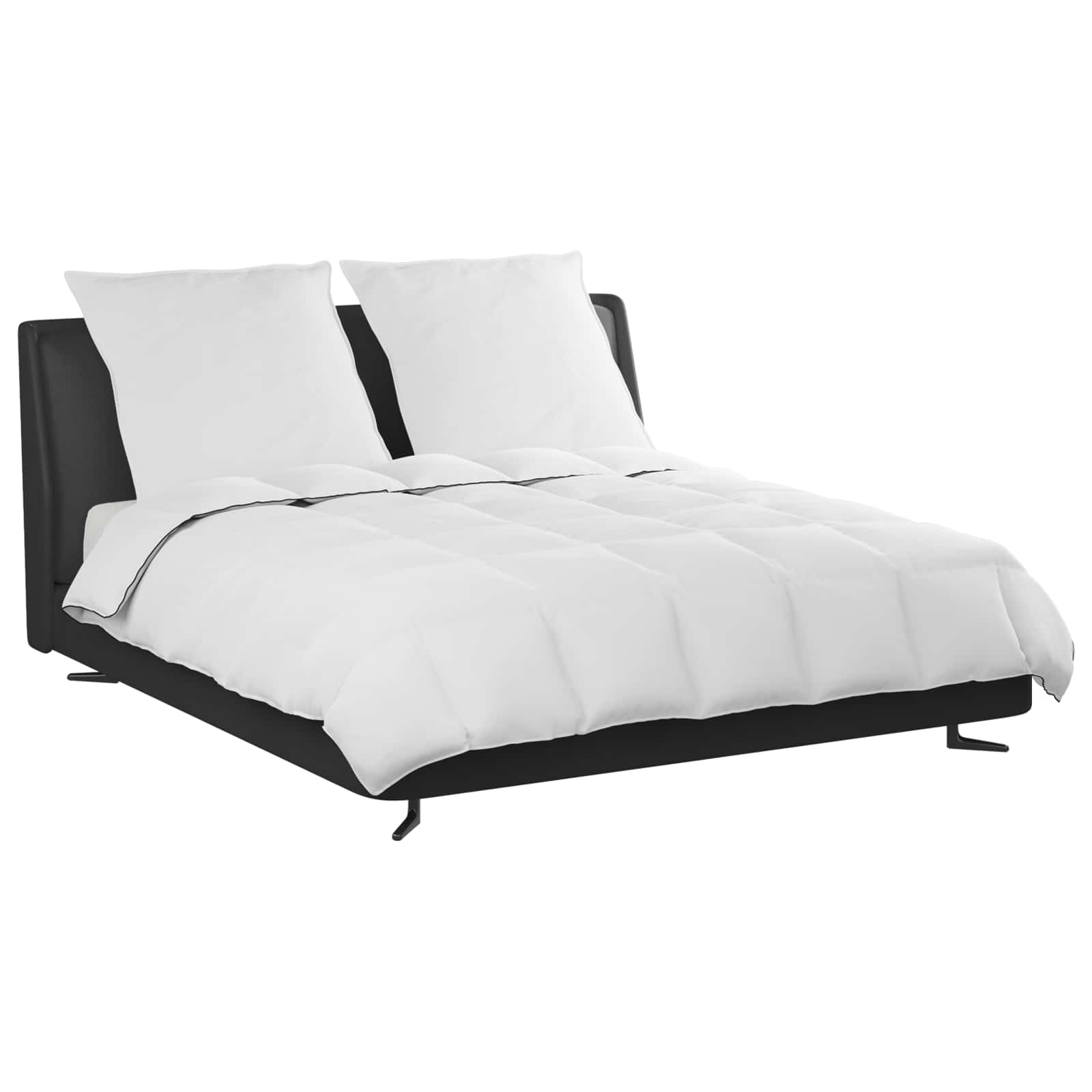 Winterbettdecke mit Kissen 3 pcs Weiß Daunenfeder
