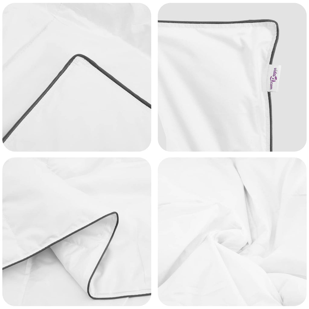 Winterbettdecke mit Kissen 3 pcs Weiß Daunenfeder