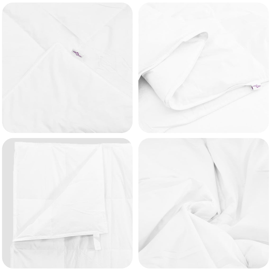Bettdecken Set mit Kissen 3 pcs Weiß Daunenfeder
