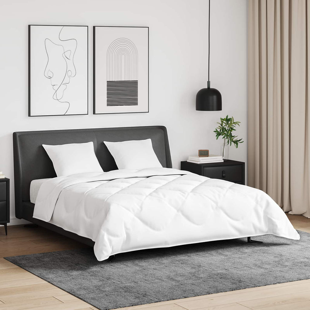 Bettdecken Set mit Kissen 3 pcs Weiß Daunenfeder