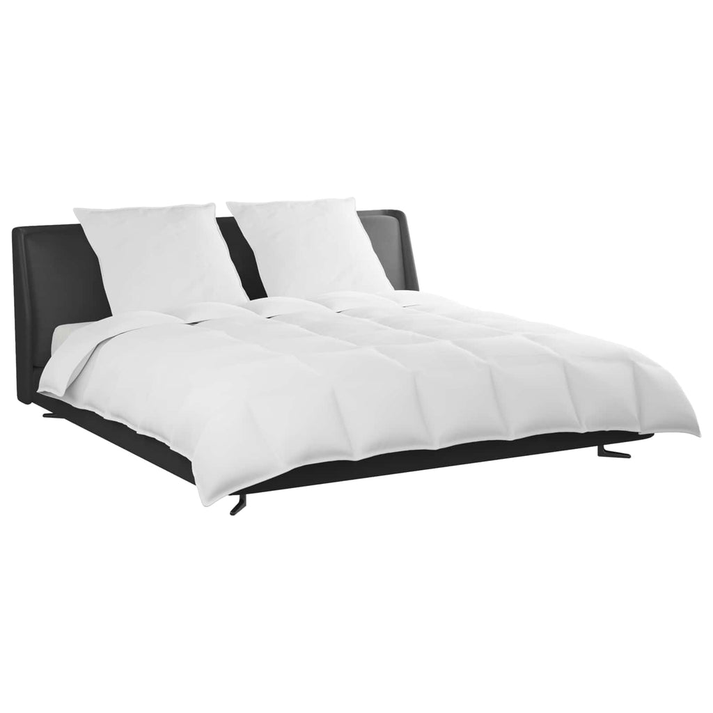 Bettdecken Set mit Kissen 3 pcs Weiß Daunenfeder