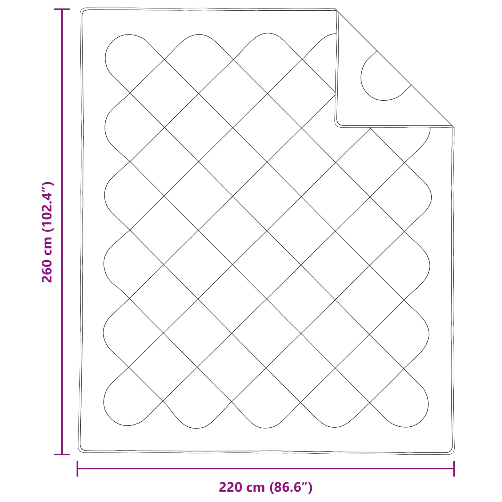 Sommerdecke mit Kissen 3 pcs Weiß Mikrofaser