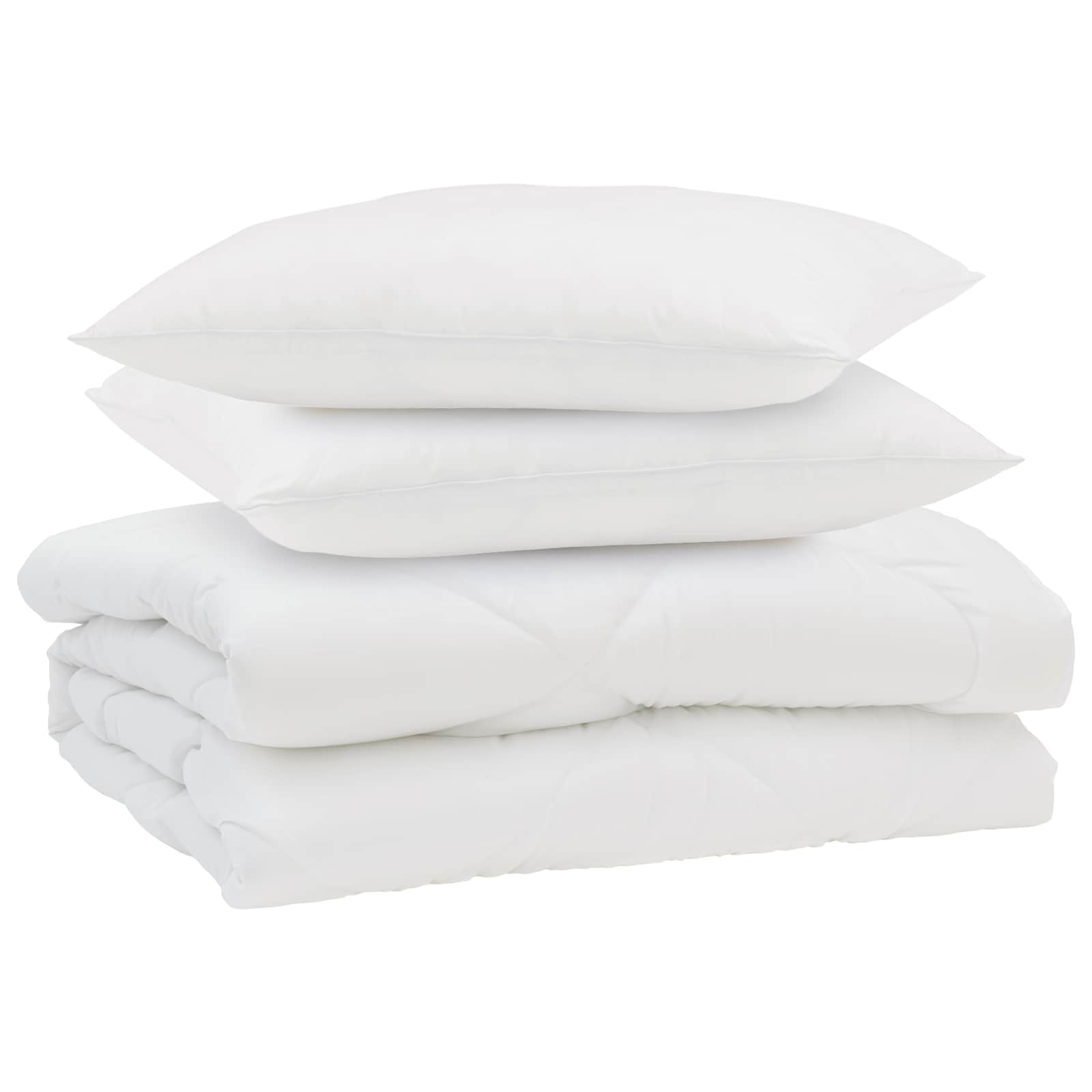 Sommerdecke mit Kissen 3 pcs Weiß Mikrofaser