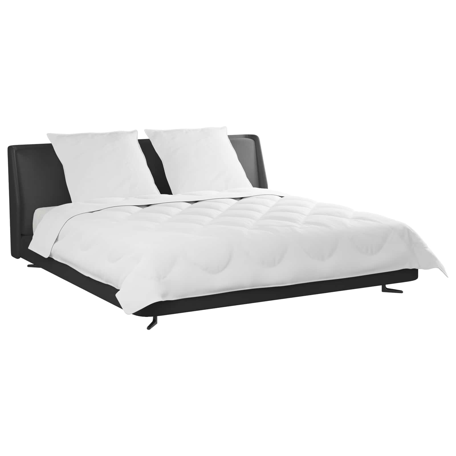 Ganzjahresbettdecke mit Kissen 3 pcs Weiß Mikrofaser