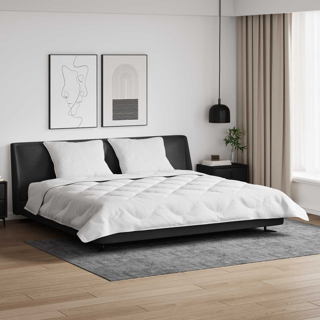 Winterbettdecke mit Kissen 3 pcs Weiß Mikrofaser
