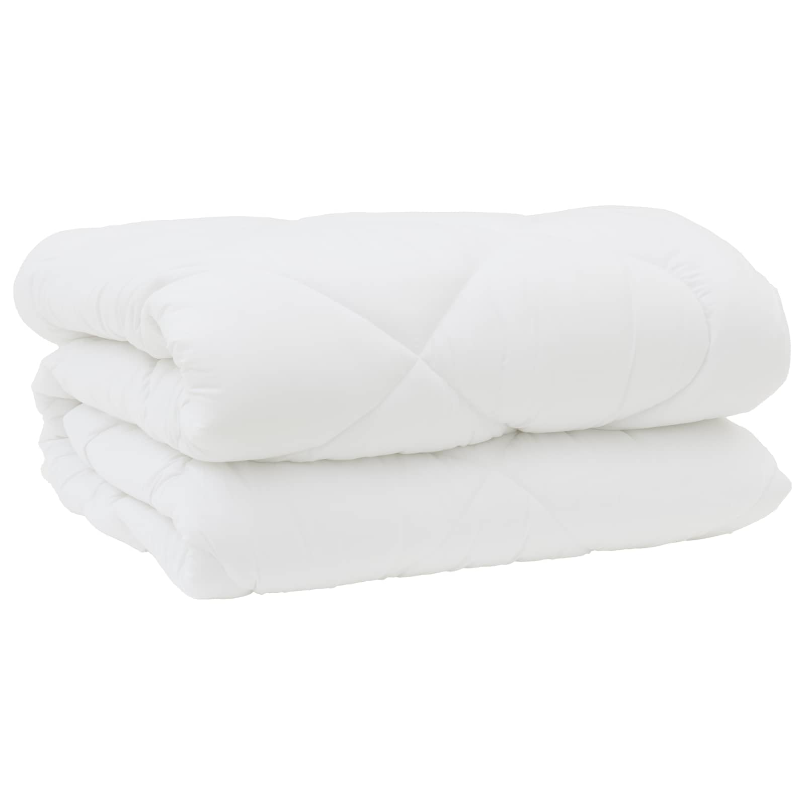 Winterbettdecke mit Kissen 3 pcs Weiß Mikrofaser