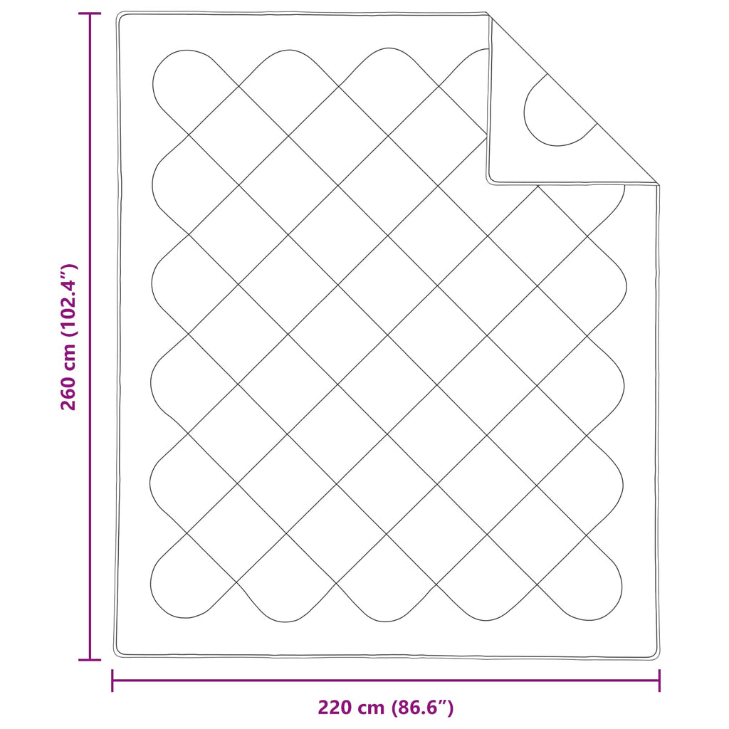 Winterbettdecke mit Kissen 3 pcs Weiß Mikrofaser