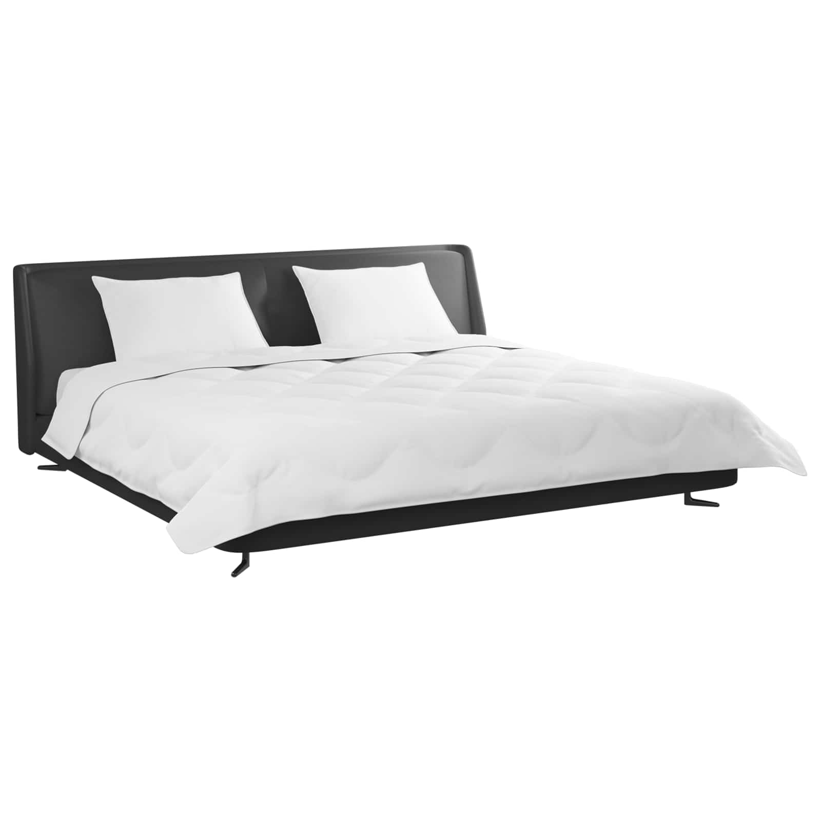 Winterbettdecke mit Kissen 3 pcs Weiß Mikrofaser