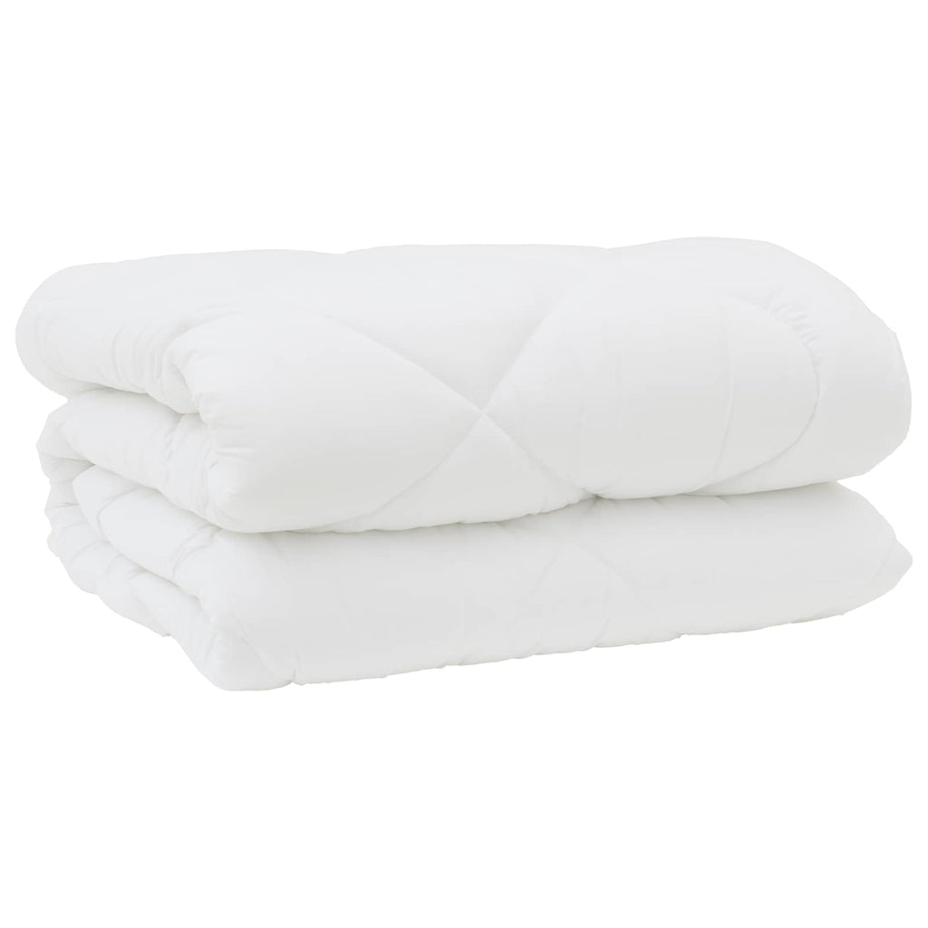 Decke mit Kissen 3 pcs Weiß Mikrofaser und Daunenfedern