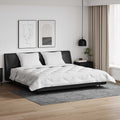 Decke mit Kissen 3 pcs Weiß Mikrofaser und Daunenfedern