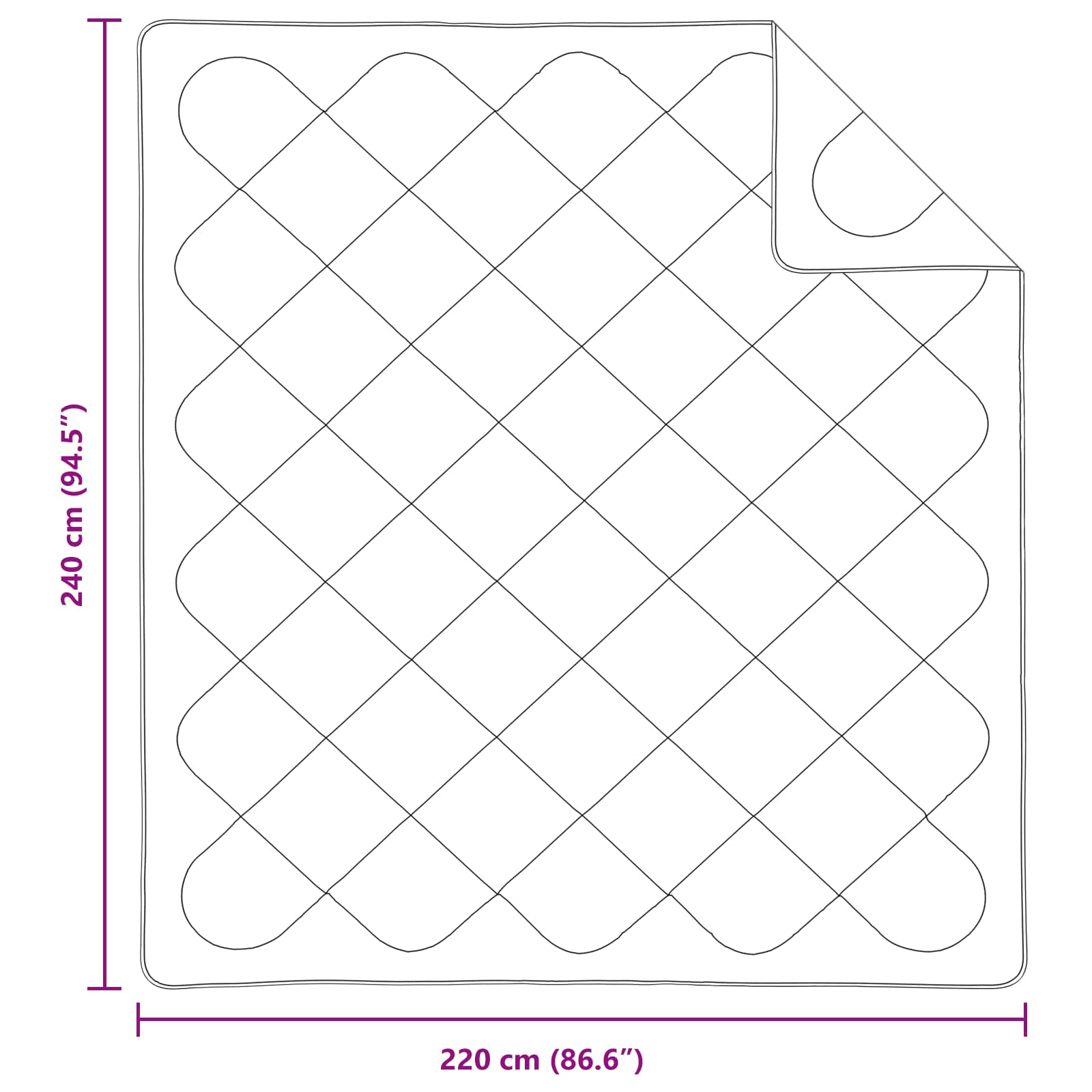Decke mit Kissen 3 pcs Weiß Mikrofaser und Daunenfedern