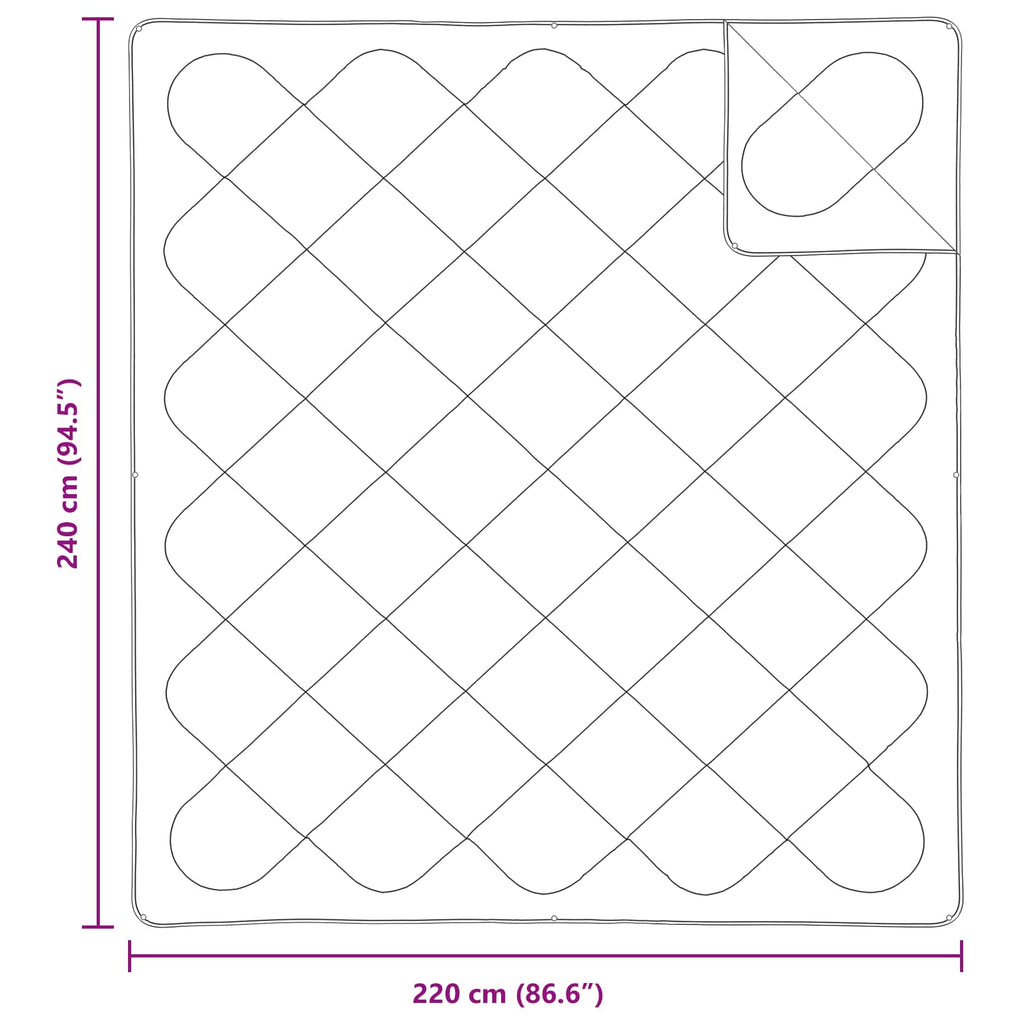 Bettdecken Set 3 pcs Weiß Mikrofaser und Daunenfedern