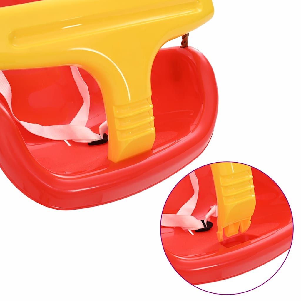 Baby Schaukel 2 pcs Rot 36 x 43 x 42 cm Kunststoff
