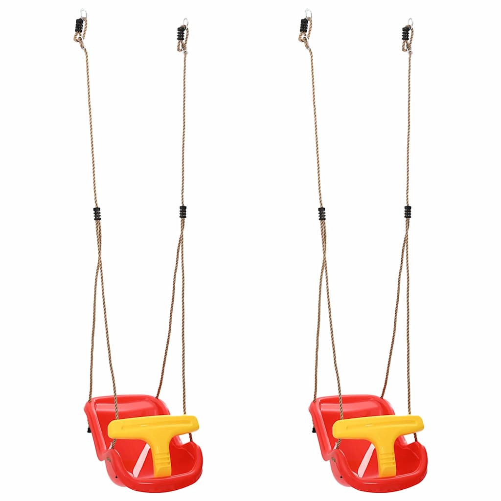 Baby Schaukel 2 pcs Rot 36 x 43 x 42 cm Kunststoff