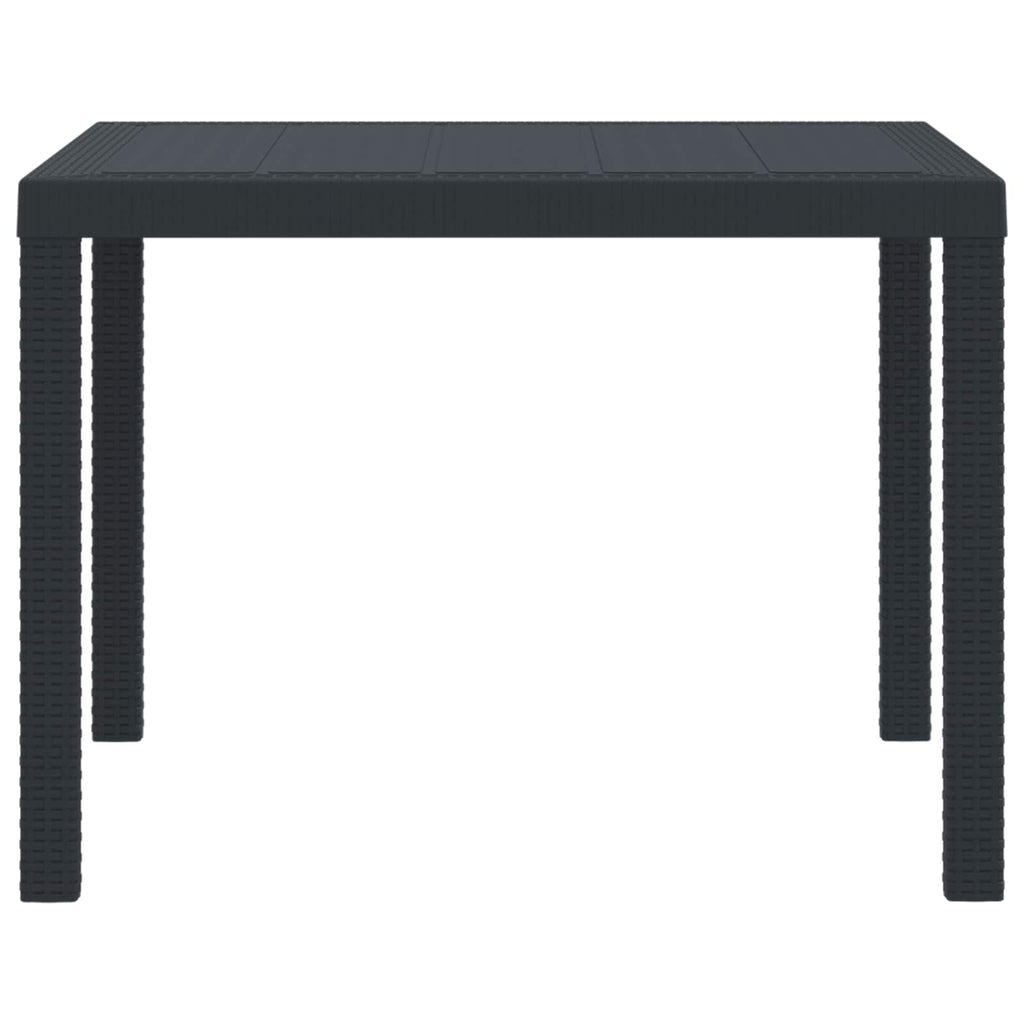 Gartentisch Anthrazit 100 x 100 x 73 cm Poly-Rattan