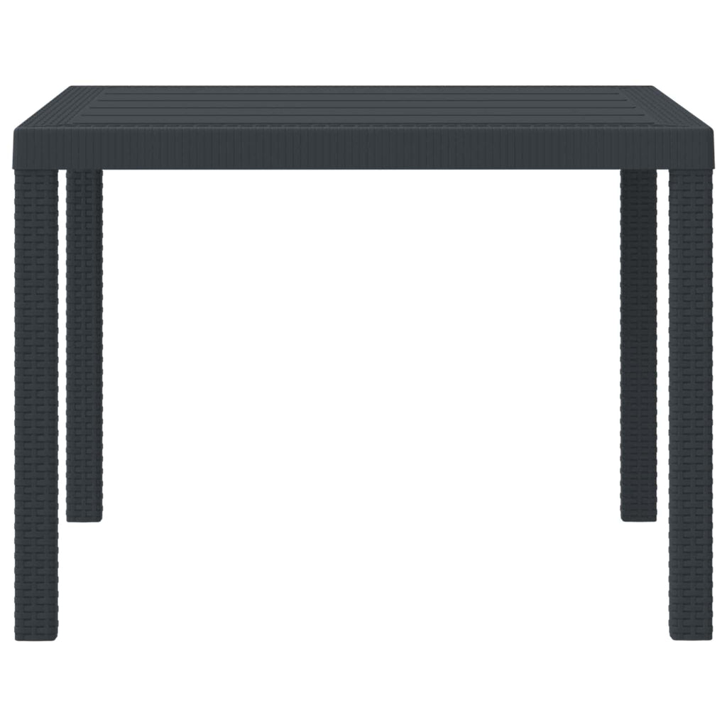 Gartentisch Anthrazit 100 x 100 x 73 cm Poly-Rattan