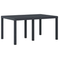 Gartentisch Anthrazit 150 x 100 x 73 cm Poly-Rattan